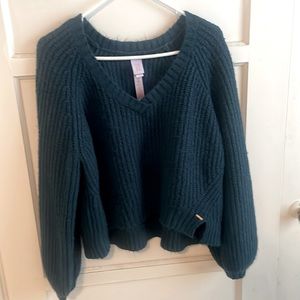 Savage x fenty knitted top dark teal color